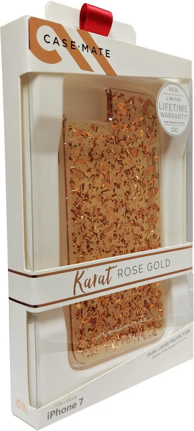 Alt view image 4 of 9 - Case-Mate Karat Case for iPhone 8/7/6/6s - Rose Gold/Clear