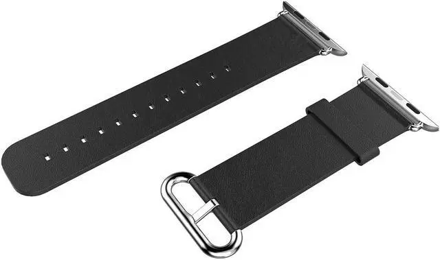 Alt view image 3 of 5 - JideTech Apple Watch Strap Band  Apple Watch 42MM (100% GENUINE LEATHER) Strap Band High Quality Premium Strap Band Accessories for Apple Watch 42MM with [ADAPTER] to install - BLACK