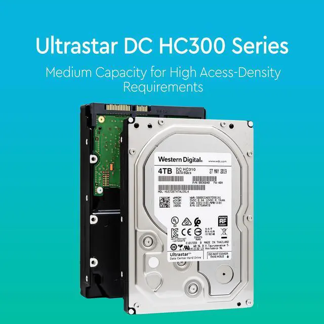 Alt view image 2 of 12 - HGST/WD Ultrastar 4TB 7200 RPM 512e SATA 6Gb/s 3.5-Inch Enterprise Hard Drive (HUS726T4TALE6L4)