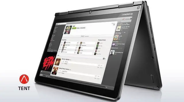 Alt view image 3 of 6 - Lenovo Thinkpad Yoga 12 Convertible Multimode Ultrabook - Intel Core i7-4500U CPU, 8GB RAM, 256GB SSD, 12.5"  Full HD (1920x1080) Touchscreen+Pen, Windows 8.1 Pro