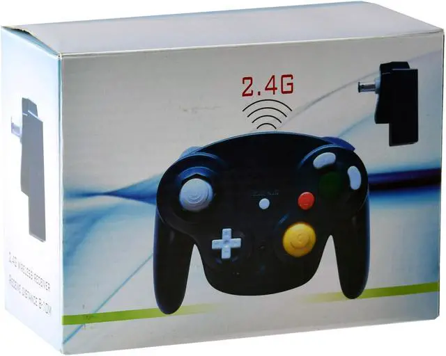 Alt view image 2 of 7 - 2.4G Wireless Controller JoyPad Gamepad for Gamecube NGC Black
