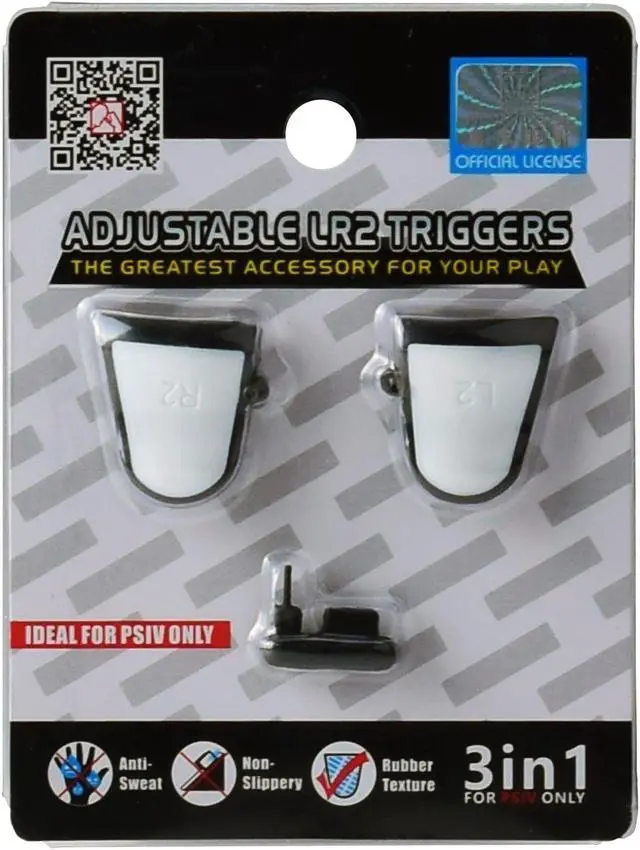 Alt view image 3 of 6 - 3 in 1 Adjustable LR2 Triggers for PS4 Dualshock 4 Controller White