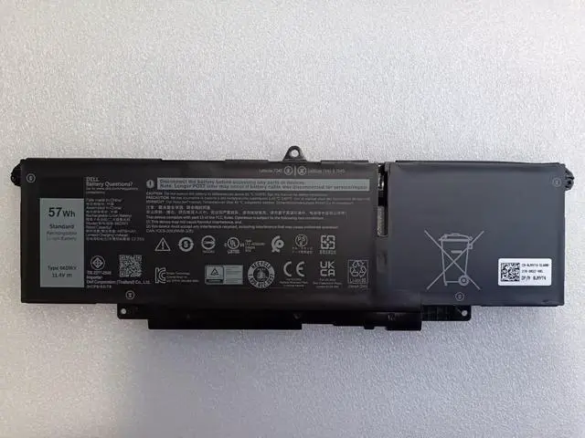 Alt view image 5 of 7 - 66DWX Laptop Battery for Dell Latitude 7340 7440 7640 7350 7450 7650 | 57Wh 4-Cell | Replaces 86D0Y, 0HYH8, WW8N8, P126F, P175G