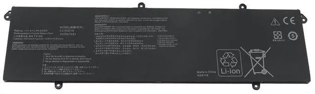 Alt view image 4 of 6 - C31N2019 Replacement Battery for ASUS VivoBook Pro 14X OLED M7400 & 15 OLED M3500QC | 11.61V 63Wh Li-ion | Compatible with 3ICP6/70/81