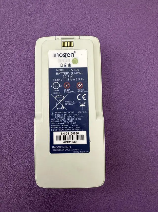 Alt view image 5 of 6 - Inogen G4 & OxyGo FIT BA-400 Battery 14.54V 3.5Ah - 1400-2020-4 Replacement for Portable Oxygen Concentrator - Long-Lasting Power Pack