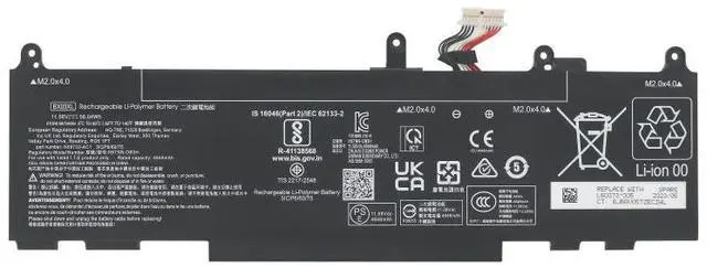 Alt view image 4 of 6 - Premium BX03XL Replacement Battery for HP EliteBook 830/840/860 G11 Series - 56Wh High Capacity (11.58V Li-ion) - Compatible with TPN-IB0Y, HSTNN-OB3H, N59787-005