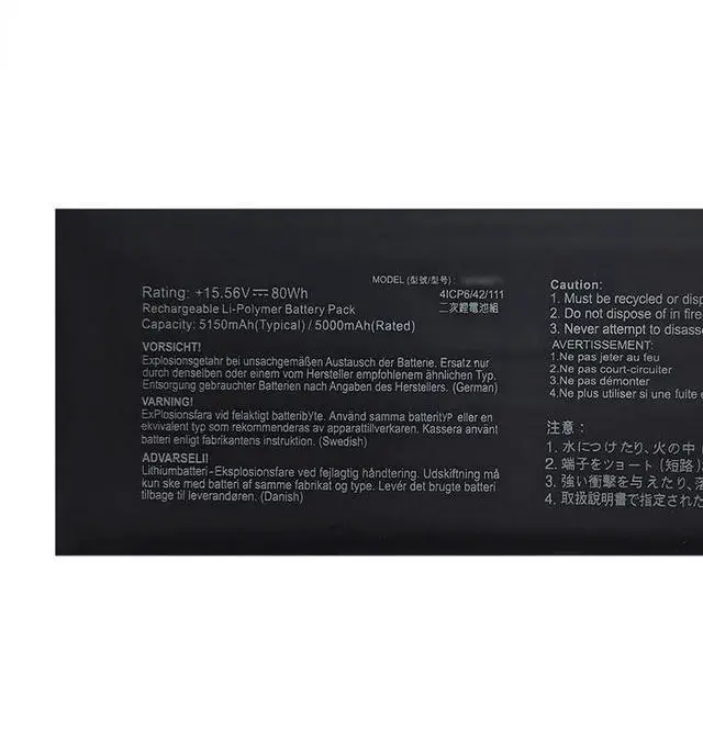 Alt view image 6 of 6 - C41N2311 OEM Replacement Battery for ASUS ROG Ally X (RC72LA/RC73XA) - 80Wh/5000mAh (Official Spec), Li-ion, 15.56V