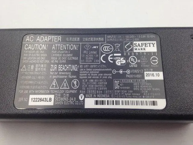 Alt view image 4 of 6 - High Quality 75W 3-Prong AC Power Adapter for Fujitsu fi-6130/fi-6130Z/fi-6140/fi-6140Z/fi-6230/fi-6230Z/fi-6240/fi-6240Z/fi-5530C2 - Part# PA03540-K905-TM w/ Alternative PA03670-K905