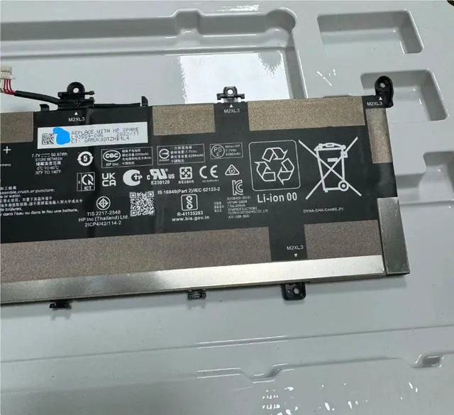 Alt view image 6 of 6 - DK04XL L93559-005 50Wh Replacement Battery for HP Chromebook x360 13c-ca0000 Series 4 Cell Li-ion X360 Elite C1030