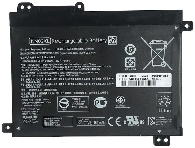 Alt view image 4 of 6 - KN02XL Replacement Battery for HP Pavilion x360 Convertible 11-AD Series Laptops - 7.7V 37.2Wh (4835mAh) 2-Cell, Compatible with HSTNN-LB7R, HSTNN-UB7F, TPN-W124