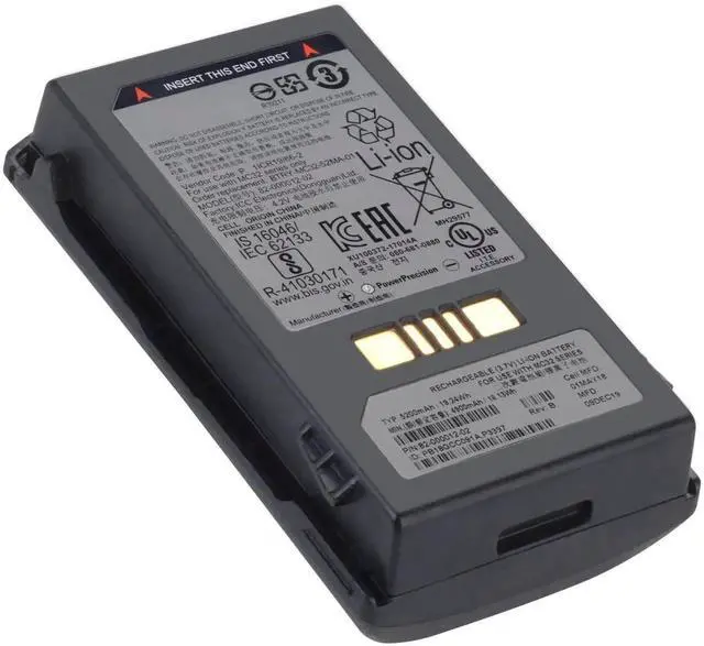 Alt view image 4 of 6 - 5200mAh High Capacity Replacement Battery for Zebra Symbol MC32 MC3200 MC32N0 Scanner - 3.7V Li-ion, Compatible with BTRY-MC32-52MA-10, 82-000012-02, BTRY-MC33-52MA-01