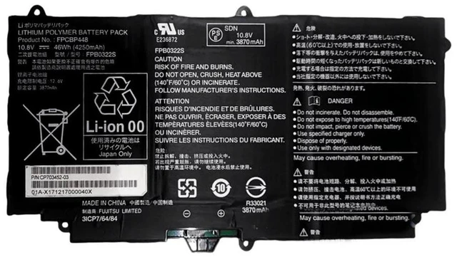 Main image of FPCBP448 FPB0322S 10.8V 4250mAh 46Wh Li-ion Battery for Fujitsu Stylistic Q775 Q736 Q737 Tablet 12 Month Warranty
