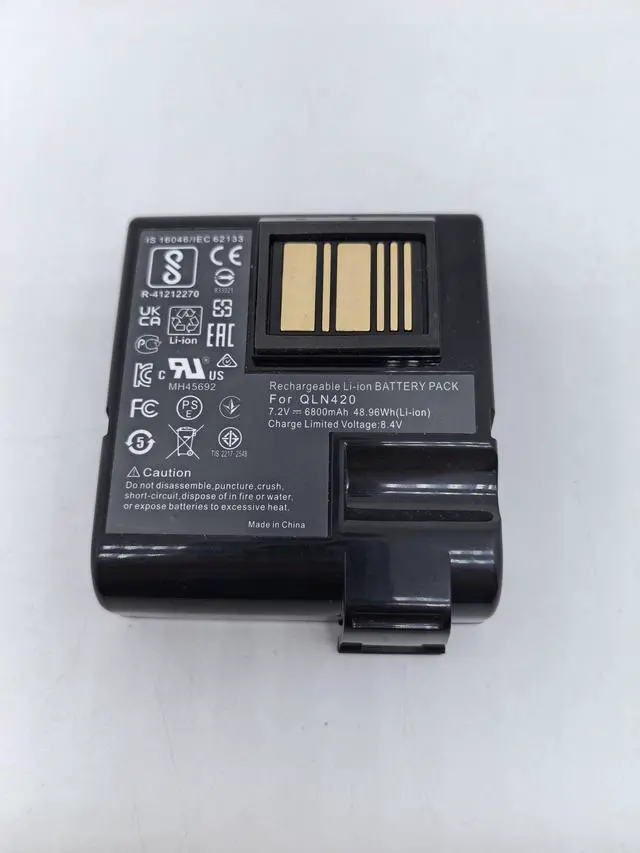 Alt view image 4 of 6 - 7.4V 6800mAh Li-ion Battery for Zebra QLN420 ZQ630 ZQ63 Replaces BTRY-MPP-68MA1-01 P1040687 P1050667-016 12 Month Warranty