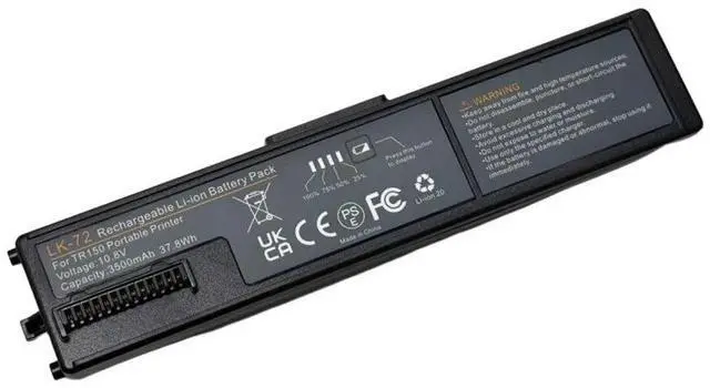 Alt view image 5 of 6 - LK-72 10.8V 3500mAh 37.8Wh Li-ion Battery for Canon Pixma TR150 TR160 TR163 Portable Printer Replaces 4228C002 4228C003 Grade A Cells