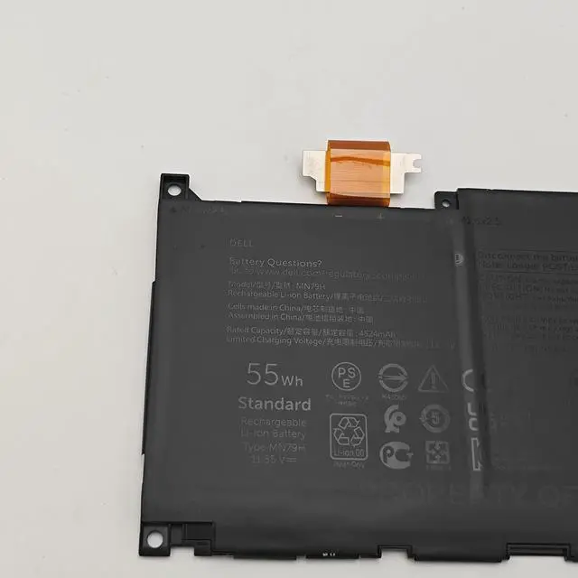 Alt view image 5 of 5 - New MN79H 55Wh Battery For Dell XPS 13 Plus 9320 XPS9320-7523BLK-PUS J7H5M NXRKW