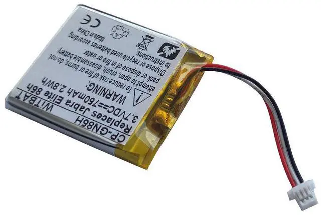 Alt view image 4 of 6 - New 3.7V 450mAh Li-Polymer Battery for Jabra Elite 75t Charging Case Replaces PL661935V CP-GN450 Grade A Cells 12-Month Warranty