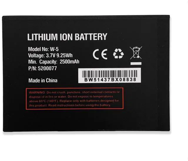 Main image of 3-Pack W-5 2500mAh 9.25Wh Battery for Netgear AirCard 770S 771S 782S AT&T Unite Replaces 2500031 2500060 Grade A Cells 12-Month Warranty