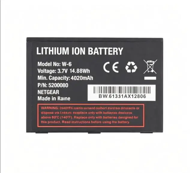 Main image of New W-6 4020mAh 14.88Wh Battery for NETGEAR AirCard 781S AT&T Unite Pro Replaces 5200080 Grade A Cells 12-Month Warranty