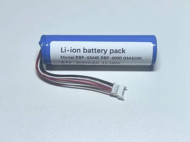 Alt view image 2 of 3 - New RBP-GM40 3000mAh 3.7V Li-ion Battery for Datalogic GM4100 GM4130 GM4400 GBT4400 Replaces RBP-4000 BT-8 128000894 Grade A Cells 12-Month Warranty