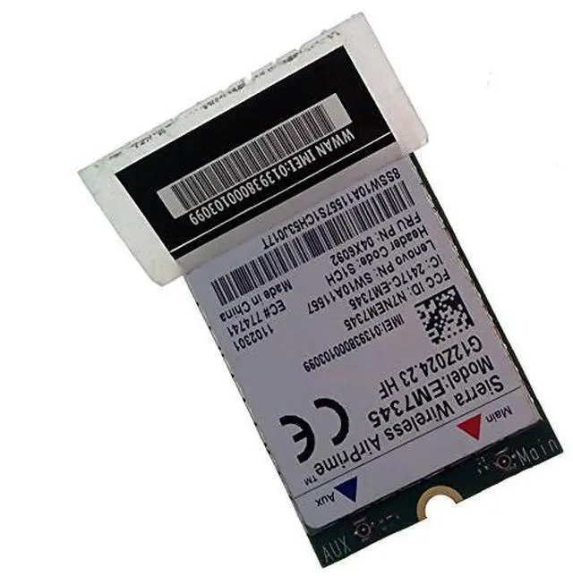Alt view image 3 of 4 - Seierra Wireless AirPrime EM7345 g12z024.05 for IBM/lenovo ThinkPad GOBI5000 Sierra LTE/HSPA+ 42Mbps M.2 Card 04x6014 T440 X240 X250 Wwan Hspa+ Evdo Ngff Card 4G LTE MOBILE