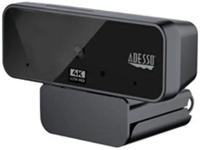 Alt view image 3 of 8 - Adesso CyberTrack HD 3840x2160 Webcam 8 Megapixels Black (CYBERTRACKH6)