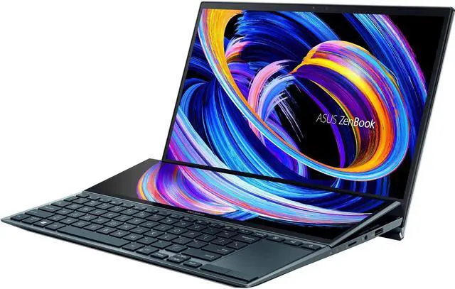 Alt view image 3 of 7 - ASUS ZenBook Duo 14 School & Business Laptop (Intel i7-1195G7 4-Core, 8GB RAM, 2TB PCIe SSD, 14.0" Touch  Full HD (1920x1080), Intel Iris Xe, Wifi, Bluetooth, Webcam, 1xHDMI, Win 10 Pro)