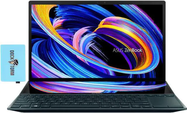 Main image of ASUS ZenBook Duo 14 School & Business Laptop (Intel i7-1195G7 4-Core, 8GB RAM, 512GB SSD, 14.0" Touch  Full HD (1920x1080), Intel Iris Xe, Wifi, Bluetooth, Webcam, 1xHDMI, Win 10 Home) with Hub