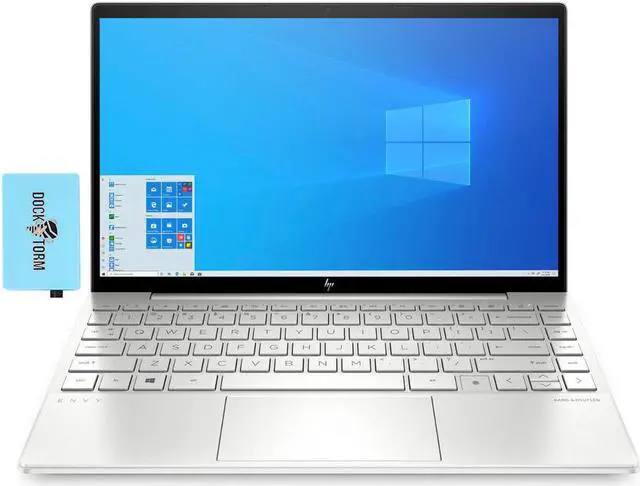 Main image of HP ENVY 13 Laptop (Intel i5-1135G7 4-Core, 13.3" Full HD (1920x1080), 8GB RAM, 256GB m.2 SATA SSD, Intel Iris Xe, Webcam, Wifi, Bluetooth, Backlit KB, Fingerprint, USB 3.1, Win 11 Home) with Hub
