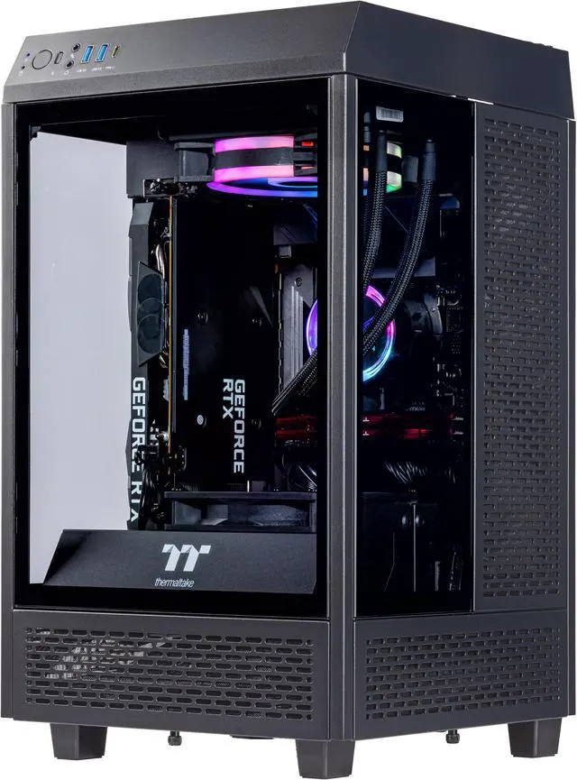 Alt view image 3 of 7 - Velztorm Black Vertix Gaming Custom Desktop (AMD Ryzen 9 5900X 12-Core, GeForce RTX 3080, 16GB RAM, 1TB HDD, Wifi, USB 3.2, HDMI, Bluetooth, Display Port, Win 10 Pro)