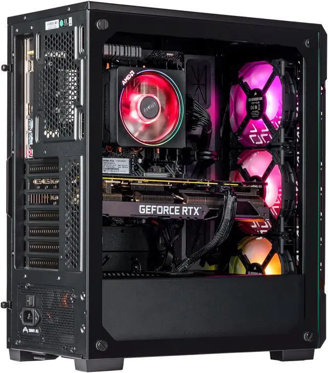 Alt view image 4 of 7 - Velztorm Fultix Custom Built Gaming Desktop PC (AMD Ryzen 5-5500, GeForce GTX 1660 Super, 32GB DDR4, 2TB PCIe SSD + 6TB HDD, 750W PSU, WiFi 4, Bluetooth 4.2, RJ-45, HDMI, Win 10 Pro)