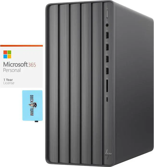 Main image of HP Envy TE01-3254 Home & Business Desktop (Intel i7-12700 12-Core, Intel UHD 770, 32GB RAM, 1TB SATA SSD, Wifi, HDMI, Bluetooth, SD Card, Win 11 Pro) with Microsoft 365 Personal , Hub