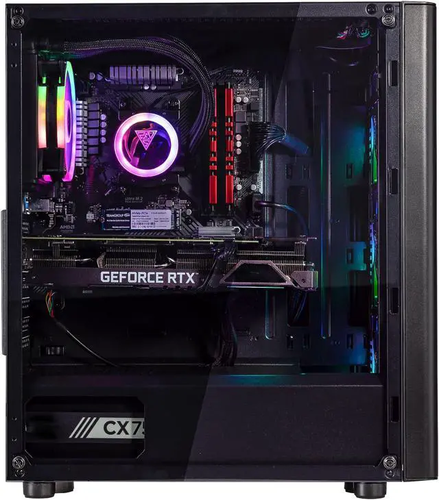 Alt view image 3 of 7 - Velztorm Archux Gaming Desktop PC (AMD Ryzen 7 5700X 8-Core, 128GB RAM, 2TB PCIe SSD + 2TB HDD (3.5), GeForce RTX 4070 12GB, Black, Win 11 Home)