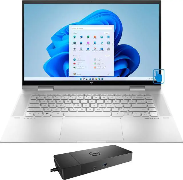 Main image of HP ENVY x360 Home & Business 2-in-1 Laptop (Intel i5-1135G7 4-Core, 15.6" 60Hz Touch Full HD (1920x1080), Intel Iris Xe, 32GB RAM, 2TB PCIe SSD, Win 10 Pro) with Thunderbolt Dock WD19TBS