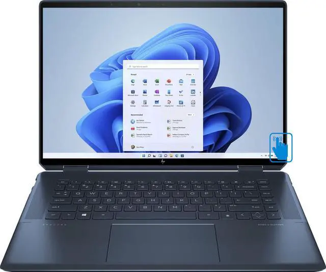 Main image of HP Spectre 16-f1013dx Home & Business 2-in-1 Laptop (Intel i7-12700H 14-Core, 16.0" 60Hz Touch 3K+ (3072x1920), Intel Iris Xe, 16GB RAM, 512GB SSD, Backlit KB, Wifi, USB 3.2, HDMI, Win 11 Home)