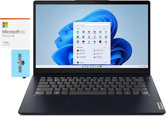 Main image of Lenovo IdeaPad 3 14ALC6 Home & Business Laptop (AMD Ryzen 5 5500U 6-Core, 14.0" 60Hz Full HD (1920x1080), AMD Radeon, 8GB RAM, 256GB SSD, Wifi, Win 11 Home) with Microsoft 365 Personal , Hub