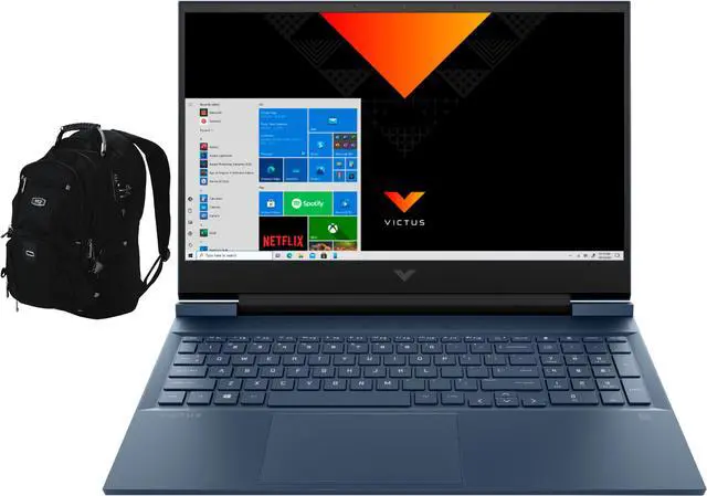 Main image of HP Victus 16z Gaming & Entertainment Laptop (AMD Ryzen 5 5600H 6-Core, 16.1" 60Hz Full HD (1920x1080), NVIDIA RTX 3050 Ti, 16GB RAM, Win 11 Home) with Travel & Work Backpack
