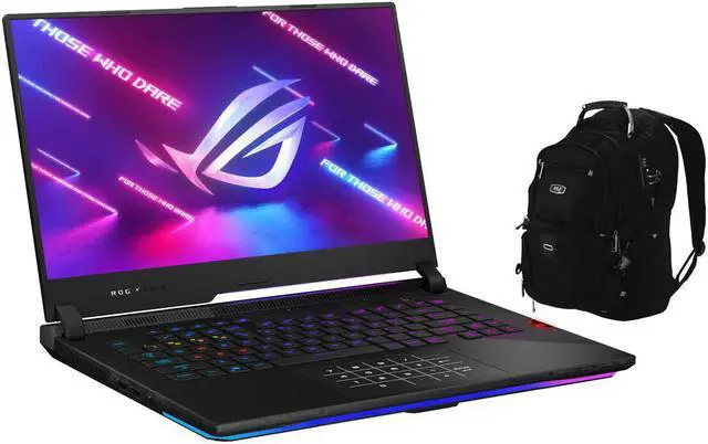 Main image of ASUS ROG Strix Scar 15 Gaming & Entertainment Laptop (AMD Ryzen 9 5900HX 8-Core, 15.6" 165Hz 2K Quad HD (2560x1440), NVIDIA RTX 3080, 64GB RAM, Win 10 Pro) with Travel & Work Backpack