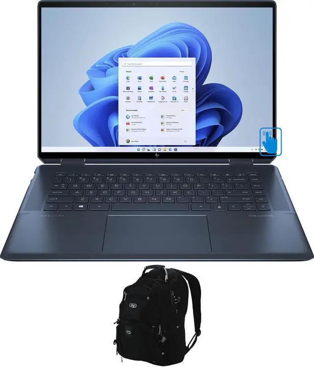 Main image of HP Spectre 16-f1013dx Home & Business 2-in-1 Laptop (Intel i7-12700H 14-Core, 16.0" 60Hz Touch 3K+ (3072x1920), Intel Iris Xe, 16GB RAM, 512GB SSD, Win 11 Home) with Travel & Work Backpack