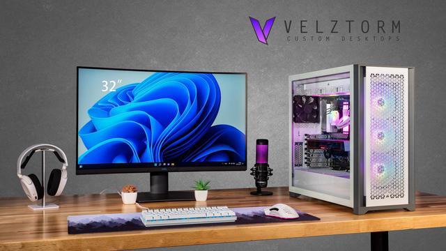 Alt view image 2 of 7 - Velztorm White Aciex 13th Gen CTO Gaming Desktop (Intel i9-13900K 24-Core, Radeon RX 6900 XT 16GB GDDR6, 32GB DDR5, 2TB PCIe SSD + 2TB HDD (3.5), 360mmAIO, RGB Fans, 1000W PSU, Win10Pro) VELZ0064