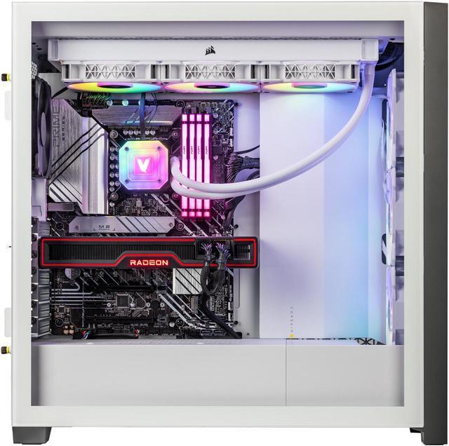 Alt view image 3 of 7 - Velztorm White Aciex 13th Gen CTO Gaming Desktop (Intel i9-13900K 24-Core, Radeon RX 6900 XT 16GB GDDR6, 32GB DDR5, 2TB PCIe SSD + 2TB HDD (3.5), 360mmAIO, RGB Fans, 1000W PSU, Win10Pro) VELZ0064