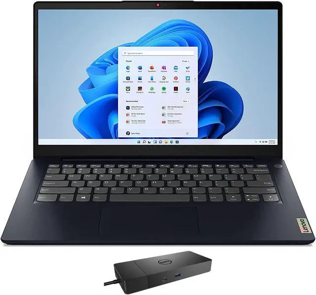 Main image of Lenovo IdeaPad 3 14ALC6 Home & Business Laptop (AMD Ryzen 5 5500U 6-Core, 14.0" 60Hz Full HD (1920x1080), AMD Radeon, 8GB RAM, 256GB SSD, Wifi, USB 3.2, HDMI, Win 11 Home) with WD19S 180W Dock