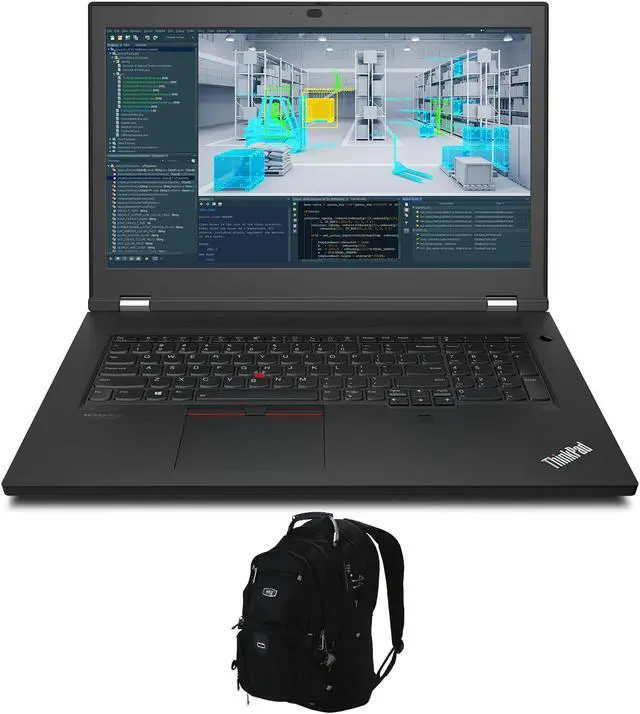 Main image of Lenovo ThinkPad P17 Gen 2 Workstation Laptop (Intel i7-11800H 8-Core, 17.3" 60Hz 4K Ultra HD (3840x2160), NVIDIA RTX A2000, 16GB RAM, Win 11 Pro) with Travel & Work Backpack