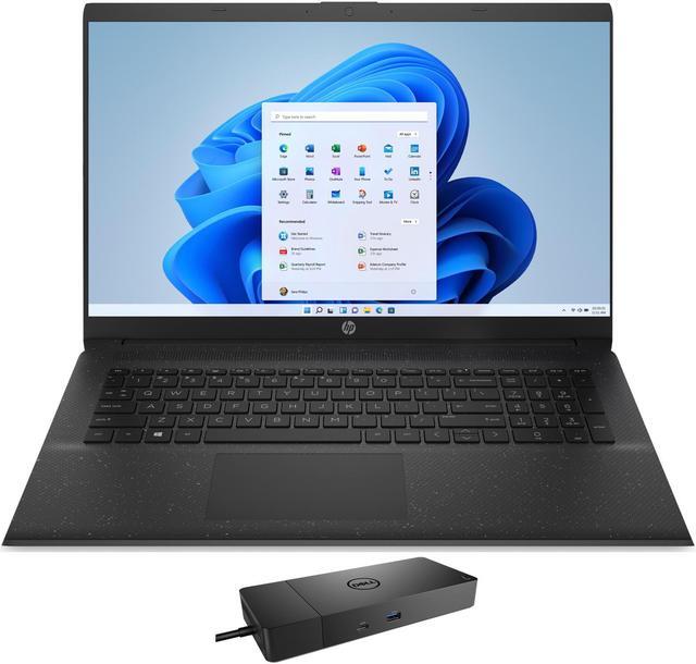 Main image of HP 17t-cn000 Home & Business Laptop (Intel i7-1165G7 4-Core, 17.3" 60Hz HD+ (1600x900), Intel Iris Xe, 8GB RAM, 4TB  SATA SSD, Wifi, USB 3.2, HDMI, Webcam, Win 10 Pro) with WD19S 180W Dock
