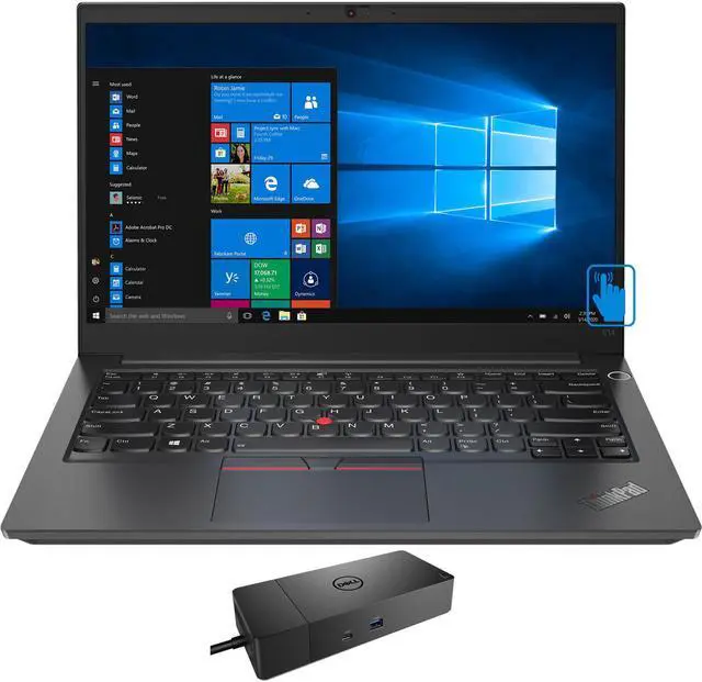 Main image of Lenovo ThinkPad E14 Gen 2 Home & Business Laptop (Intel i5-1135G7 4-Core, 14.0" 60Hz Touch Full HD (1920x1080), Intel Iris Xe, 8GB RAM, 256GB SSD, Backlit KB, Win 10 Pro) with WD19S 180W Dock