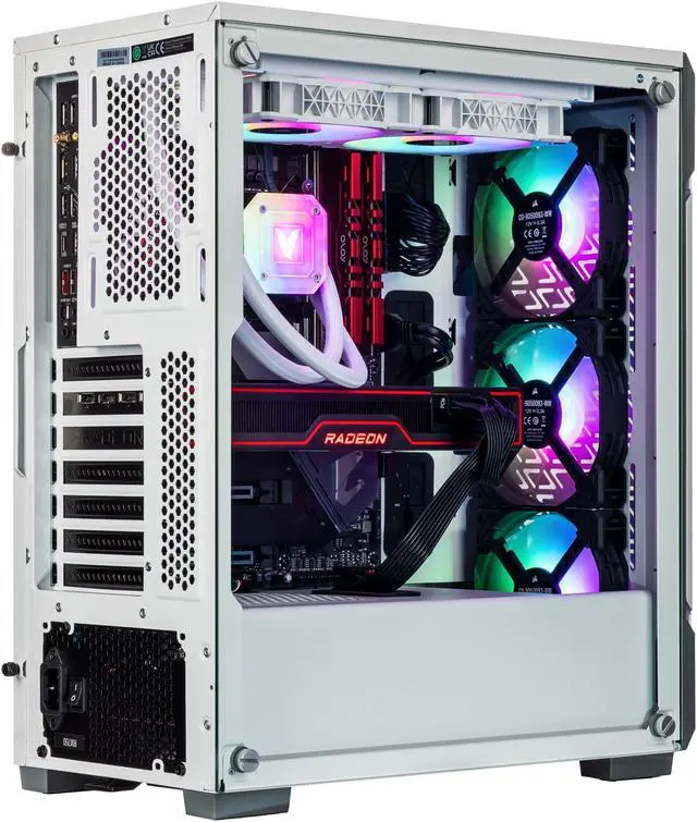 Alt view image 4 of 7 - Velztorm White Ferrux II Custom Built Gaming Desktop PC (Intel i9-12900K, Radeon RX 9070 XT, 32GB DDR4, 2TB PCIe SSD, RGB Fans, 240mm AIO, 750W PSU, WiFi 6, Bluetooth 5.1, RJ-45, Win 11 Pro)