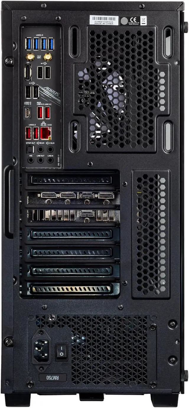 Alt view image 7 of 7 - Velztorm Ferrux II Custom Built Gaming Desktop PC (Intel i9-12900K, Radeon RX 9070 XT, 64GB DDR4, 2TB PCIe SSD, RGB Fans, 240mm AIO, 750W PSU, WiFi 6, Bluetooth 5.1, RJ-45, 1 Display Port, Win 11 Pro)
