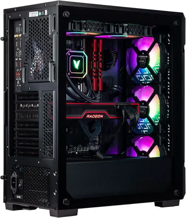 Alt view image 4 of 7 - Velztorm Ferrux II Custom Built Gaming Desktop PC (Intel i9-12900K, Radeon RX 9070 XT, 64GB DDR4, 2TB PCIe SSD, RGB Fans, 240mm AIO, 750W PSU, WiFi 6, Bluetooth 5.1, RJ-45, 1 Display Port, Win 11 Pro)