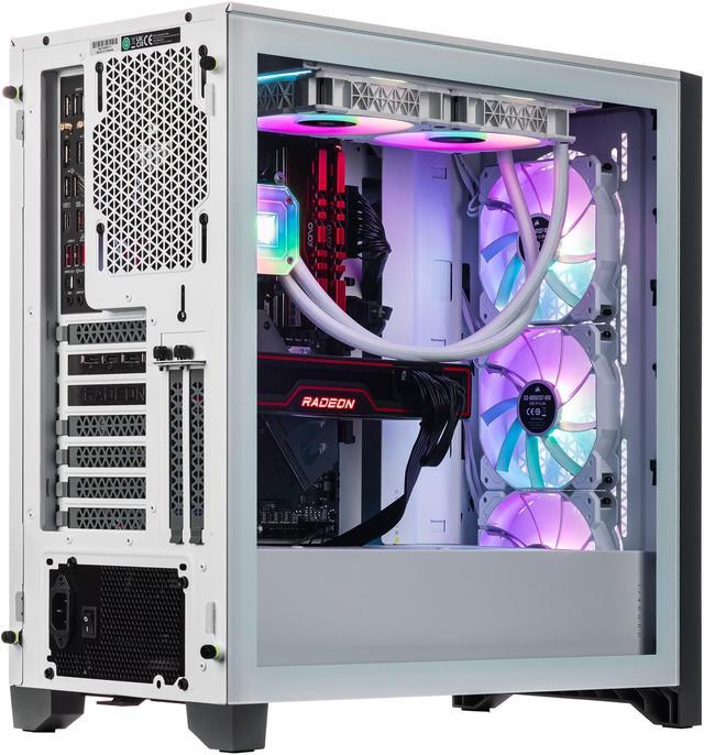 Alt view image 4 of 7 - Velztorm Argentux Gaming Desktop PC White White (Intel i7-11700K 8-Core, 128GB DDR4, 1TB PCIe SSD + 2TB HDD (3.5), Radeon RX 6900 XT 16GB, 360mm AIO, RGB Fans, 750W PSU, AC WiFi, BT, Win10H) VELZ0014