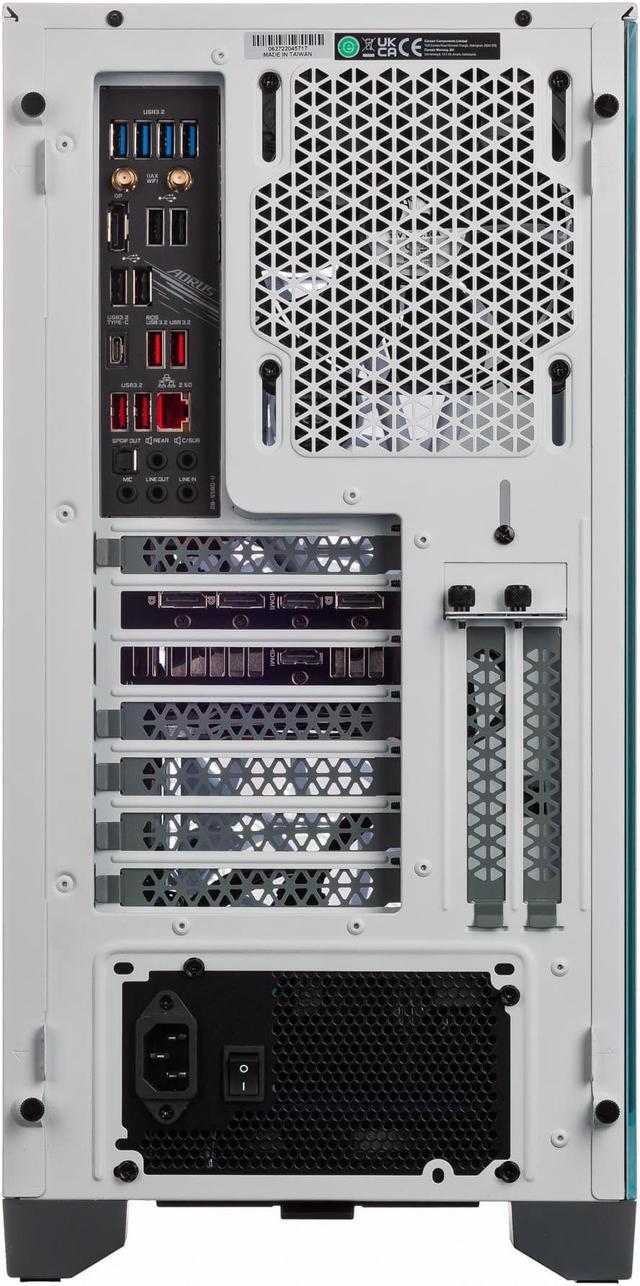 Alt view image 7 of 7 - Velztorm Argentux Gaming Desktop PC White White (Intel i7-11700K 8-Core, 128GB DDR4, 1TB PCIe SSD + 2TB HDD (3.5), Radeon RX 6900 XT 16GB, 360mm AIO, RGB Fans, 750W PSU, AC WiFi, BT, Win10H) VELZ0014