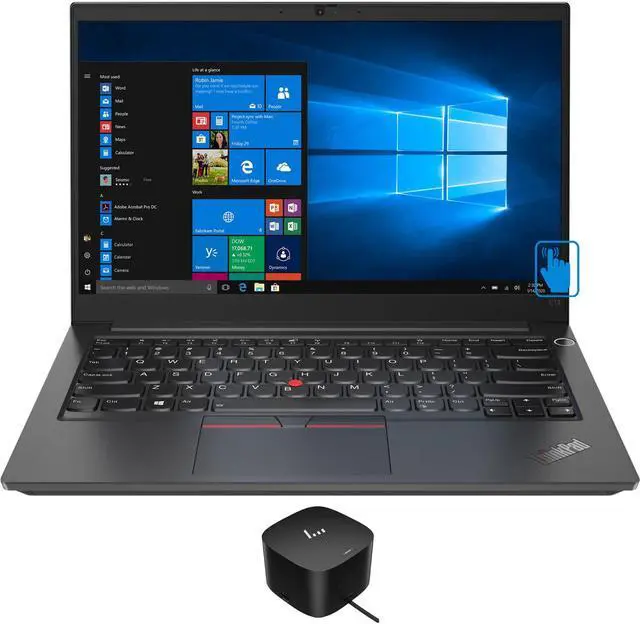 Main image of Lenovo ThinkPad E14 Gen 2 Home & Business Laptop (Intel i5-1135G7 4-Core, 14.0" 60Hz Touch Full HD (1920x1080), Intel Iris Xe, 8GB RAM, 256GB SSD, Backlit KB, Wifi, Win 10 Pro) with 120W G4 Dock
